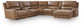 Silverbrooke 7-Piece Reclining Sectional with Chaise and Storage Consoles