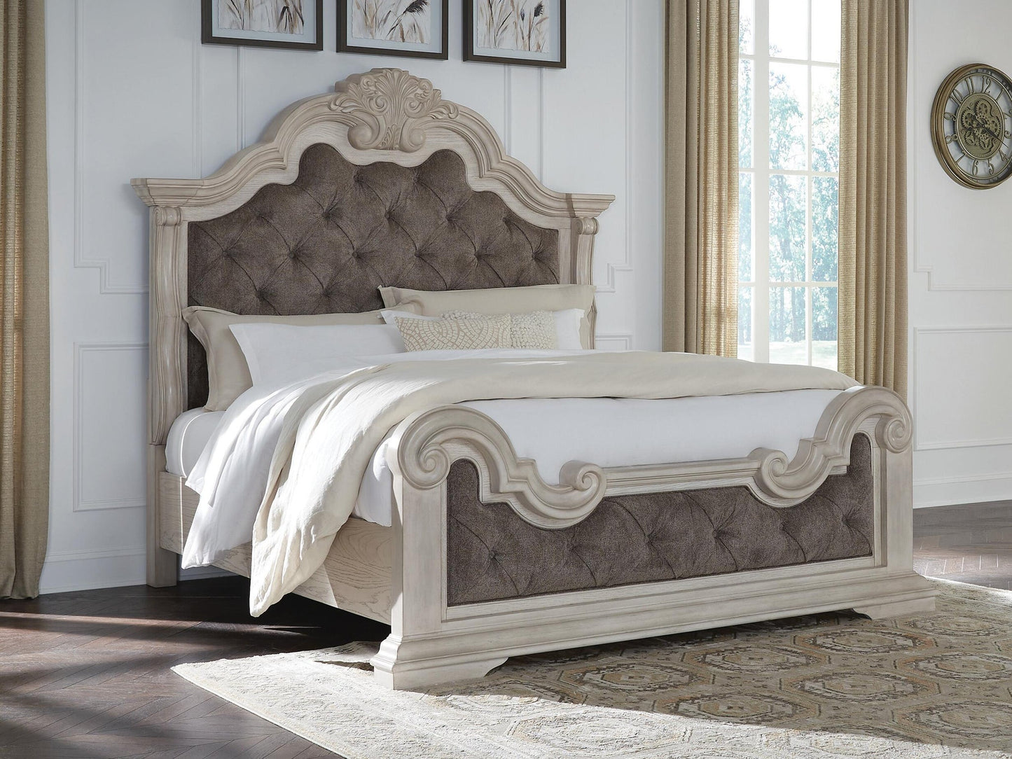 Andonhall King Upholstered Panel Bed