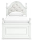 Maylilly Twin Upholstered Panel Bed with Storage