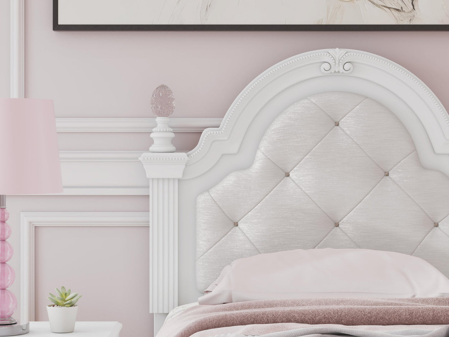 Maylilly Twin Upholstered Panel Bed with Storage