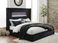 Agrander Queen Upholstered Bed with Fireplace and Wireless Audio