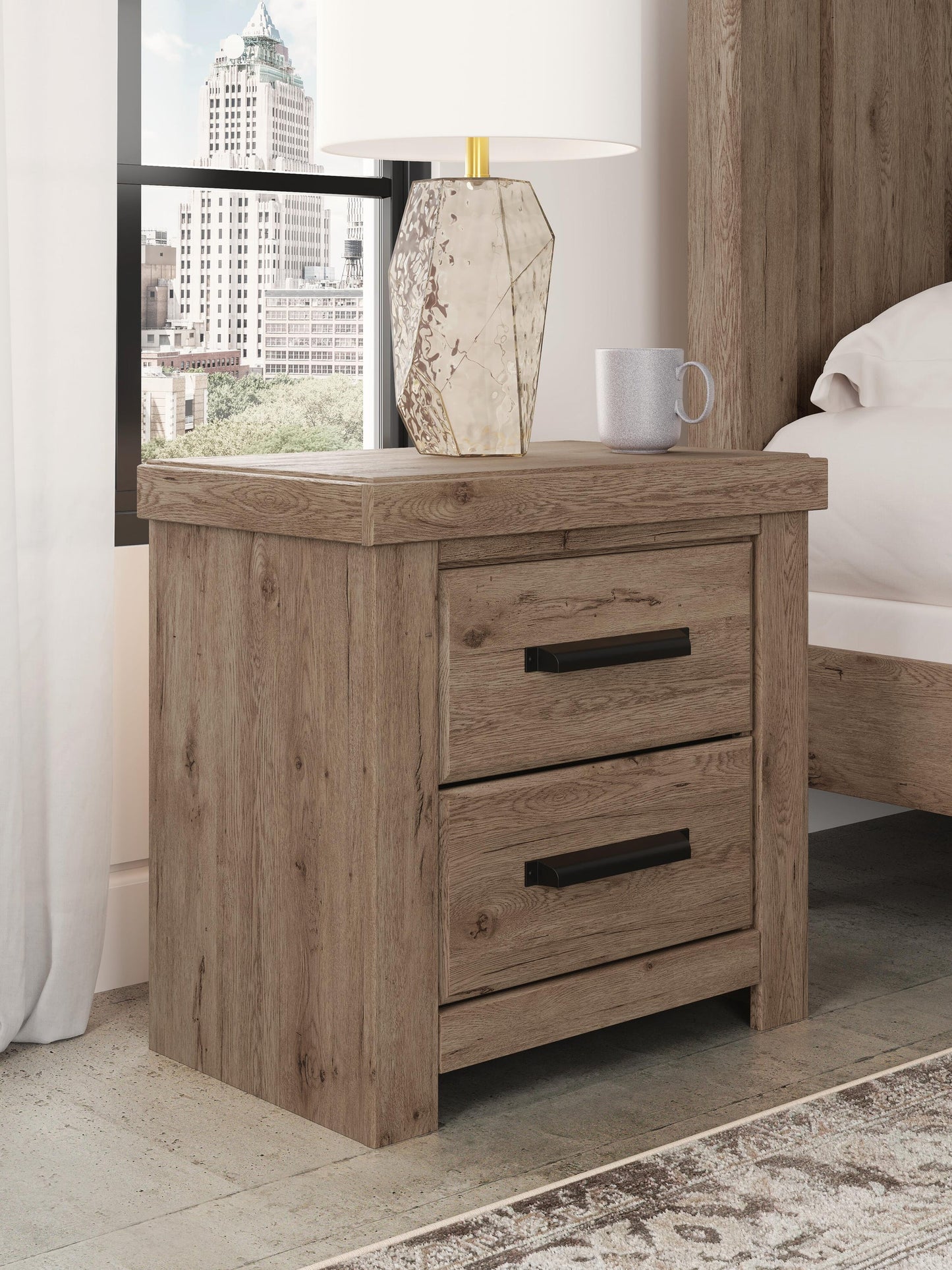 Garistyn Two Drawer Night Stand