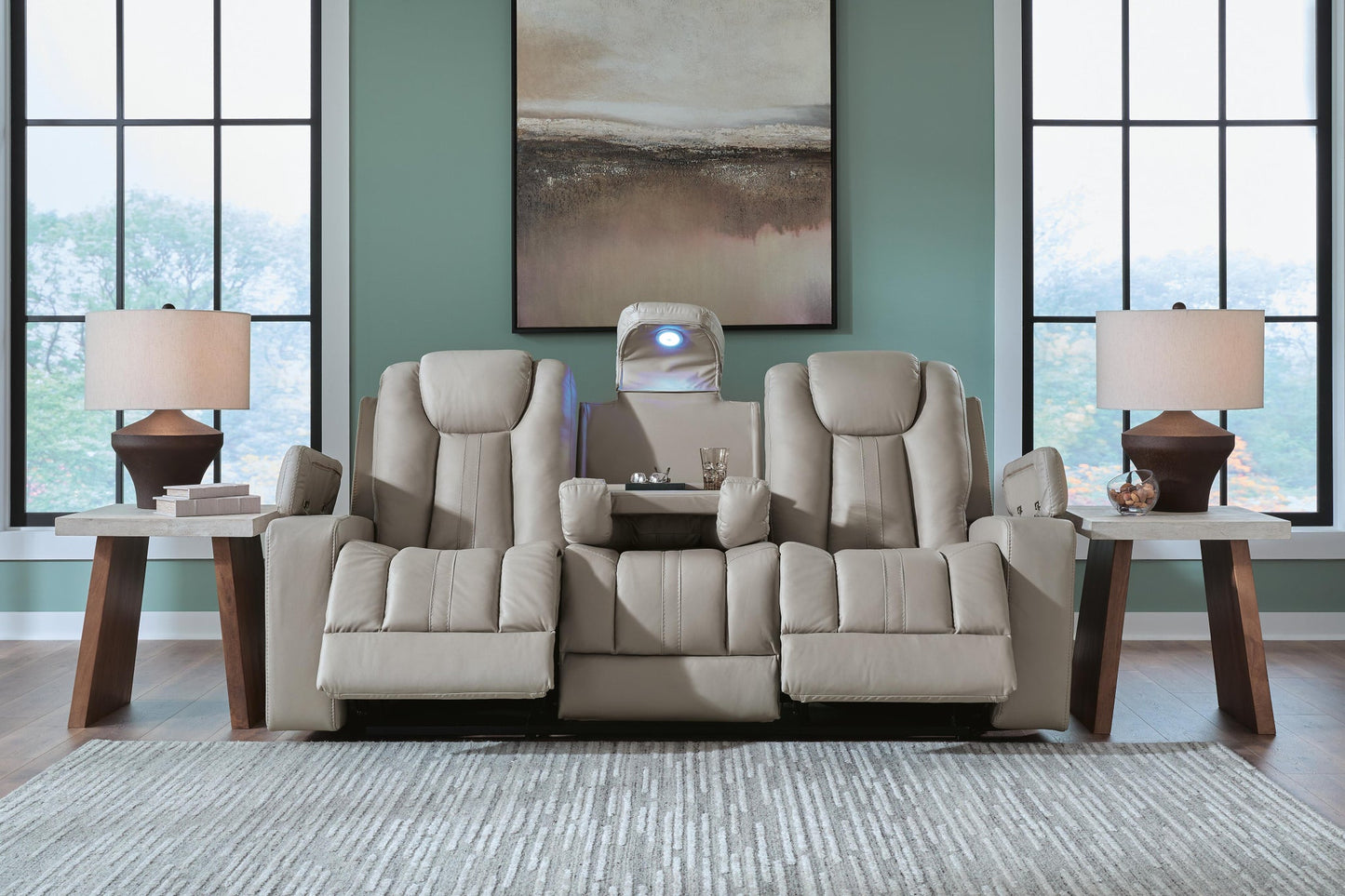 Next Move REC Sofa w/Drop Down Table