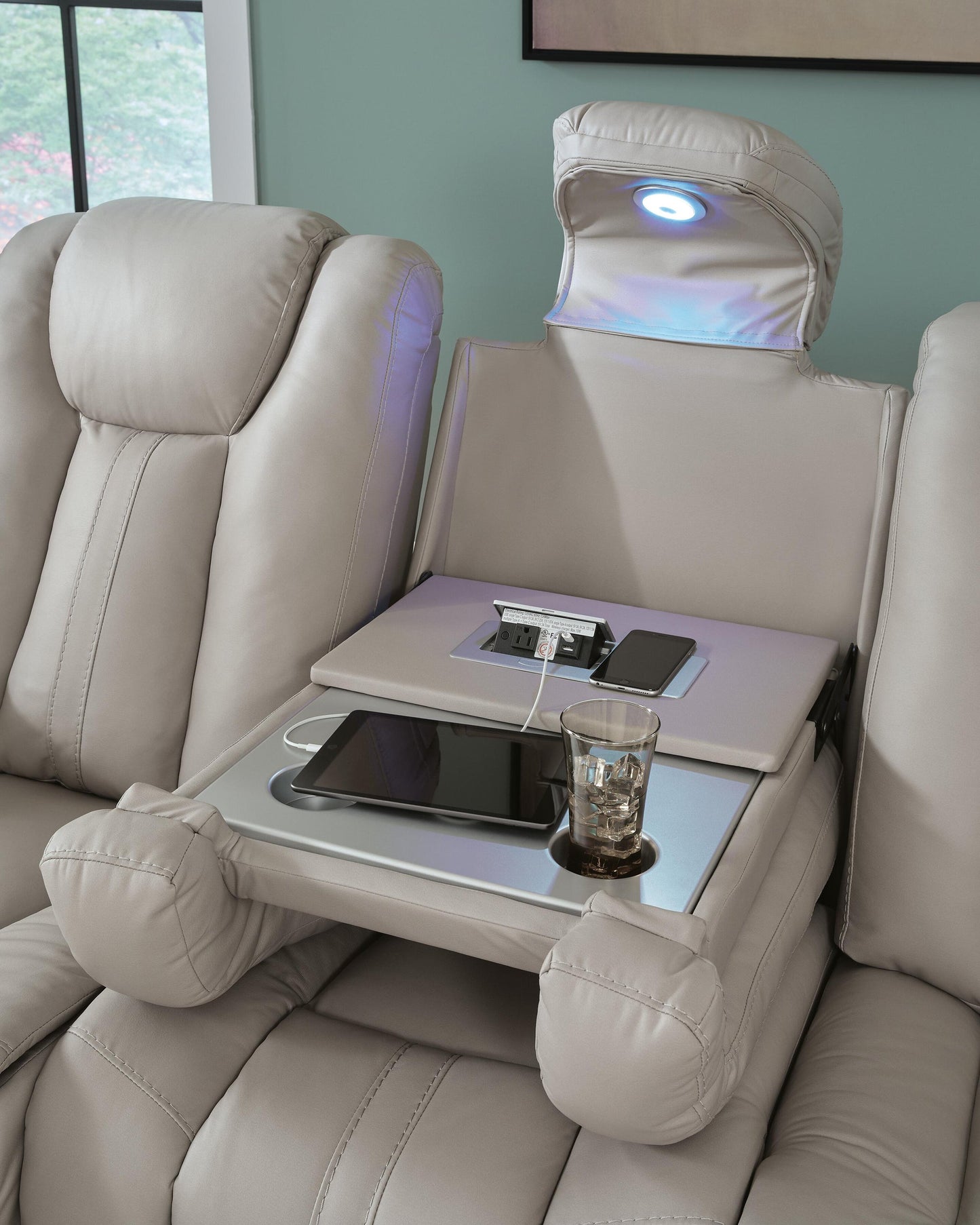 Next Move REC Sofa w/Drop Down Table
