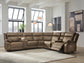 Max-Media 7-Piece Power Reclining Sectional with Audio Consoles