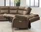 Max-Media 7-Piece Power Reclining Sectional with Audio Consoles