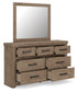 Garistyn Queen Panel Storage Bed, Dresser and Mirror