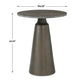 Midsummer Indoor-Outdoor Accent Table, Bronze, 2 CARTONS