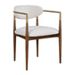 Moxie Dining Arm Chair, Walnut/White