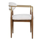 Moxie Dining Arm Chair, Walnut/White