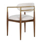 Moxie Dining Arm Chair, Walnut/White