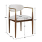 Moxie Dining Arm Chair, Walnut/White