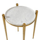 Nahunta Accent Table, Antique Brass