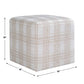 Joie Ottoman, Porcelain Plaid