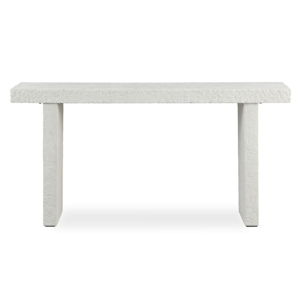 Hagan Indoor-Outdoor Console Table, Limestone, 2 CARTONS