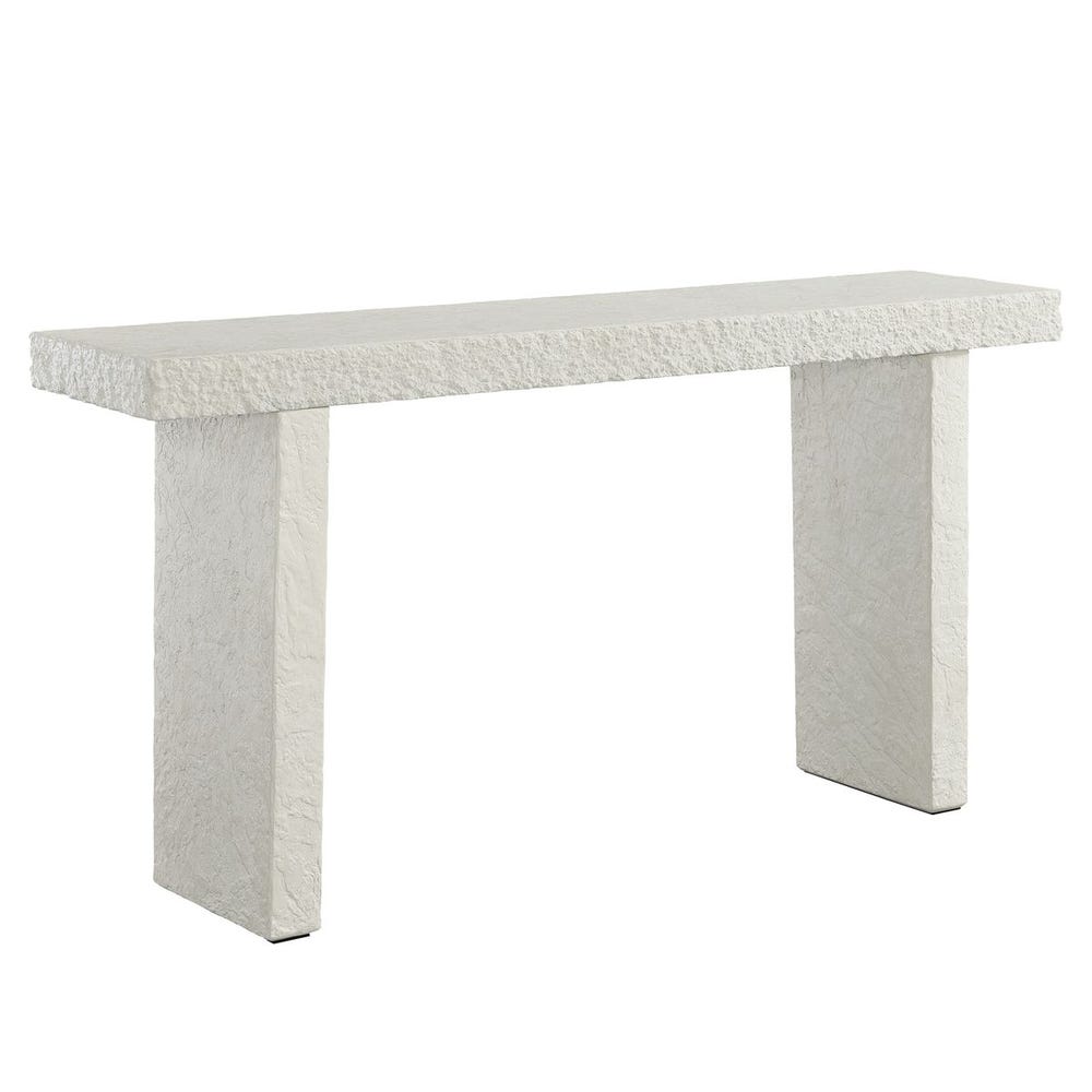 Hagan Indoor-Outdoor Console Table, Limestone, 2 CARTONS