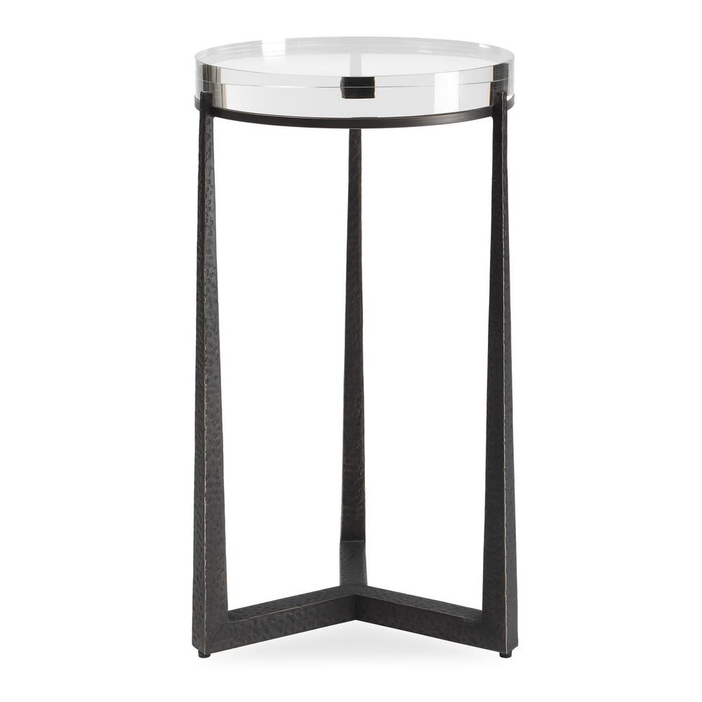 Midas Round Accent Table, Dark Bronze