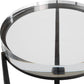 Midas Round Accent Table, Dark Bronze