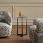 Midas Round Accent Table, Dark Bronze