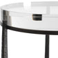 Midas Round Accent Table, Dark Bronze
