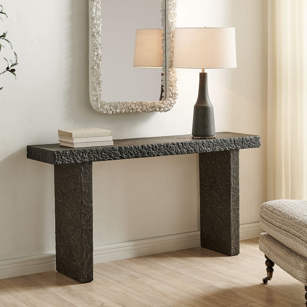 Hagan Indoor-Outdoor Console Table, Natural Slate, 2 CARTONS