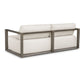 Remsen Outdoor 3 Seater Sofa, Weathered Gray/Oyster