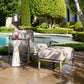 Borneo Outdoor Ottoman, Oyster