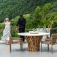 Stonewood Indoor-Outdoor Dining Table, 2 Cartons