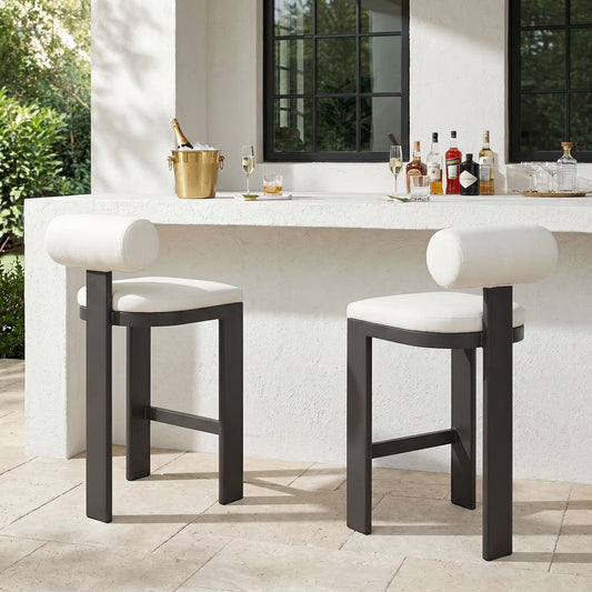 Bolster Back Outdoor Bar Stool