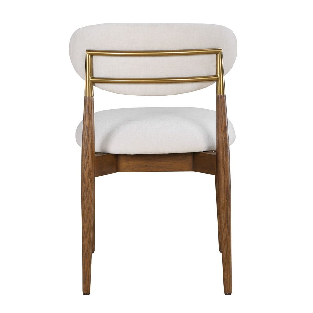 Moxie Armless Dining Chair,Walnut/White,2Per Box,Priced Each