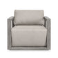 Remsen Outdoor Lounge Chair, Weathered Gray/Dove