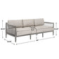 Borneo Outdoor Sofa, Dove