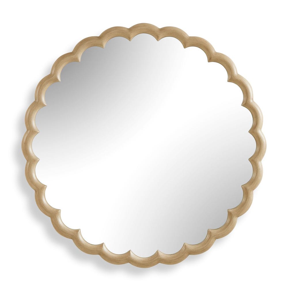 Cerrito Round Mirror, Burnished Ivory