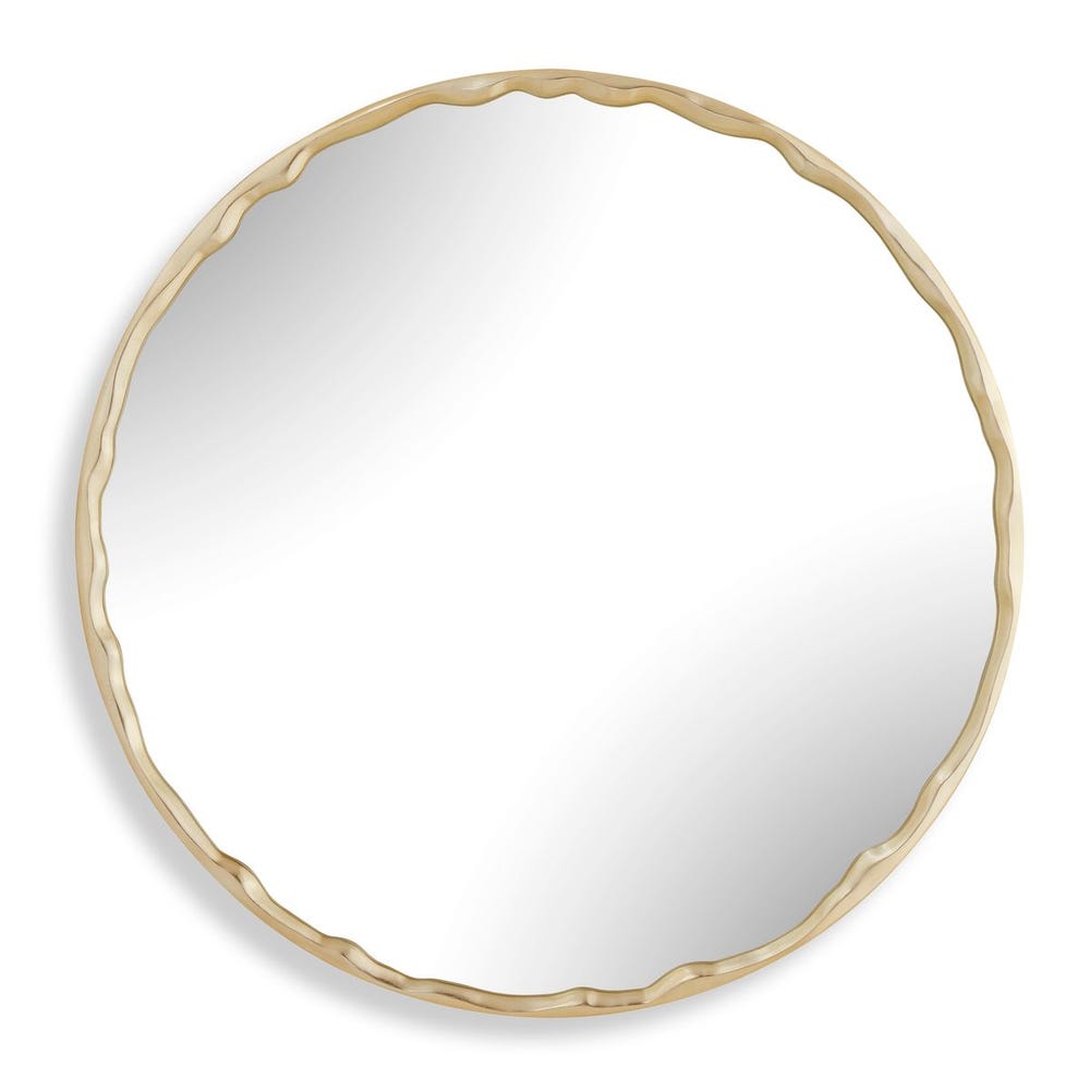 Crinkle Round Mirror