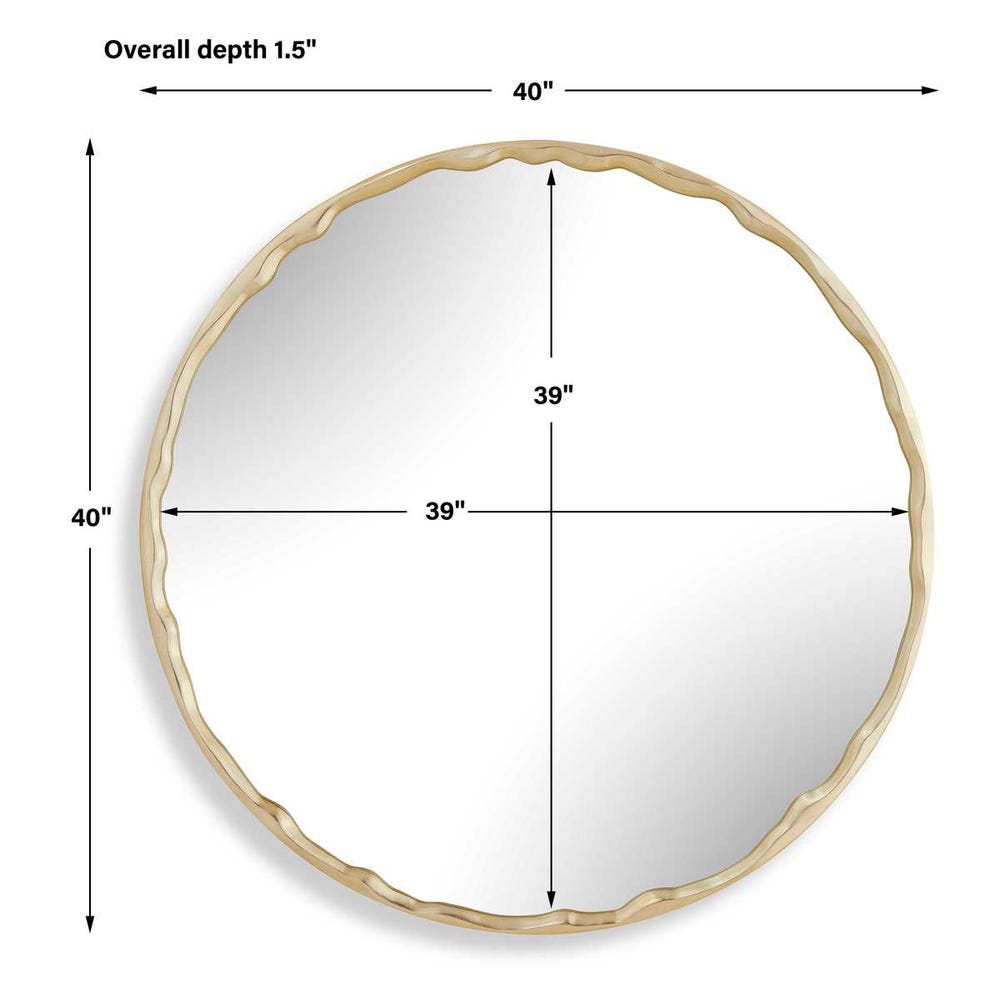Crinkle Round Mirror