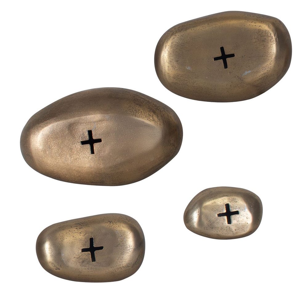 Set in Stone Indoor-Outdoor Wall Decor, S/4