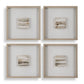 Studying Sepia Hand Painted Canvases, S/4