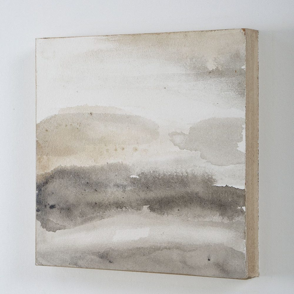 Studying Sepia Hand Painted Canvases, S/4