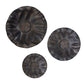 Peonia Indoor-Outdoor Wall Decor, Bronze, S/3