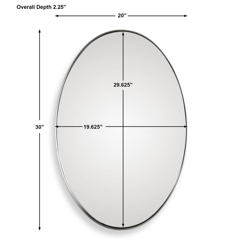 Pursley Oval Mirror, Nickel
