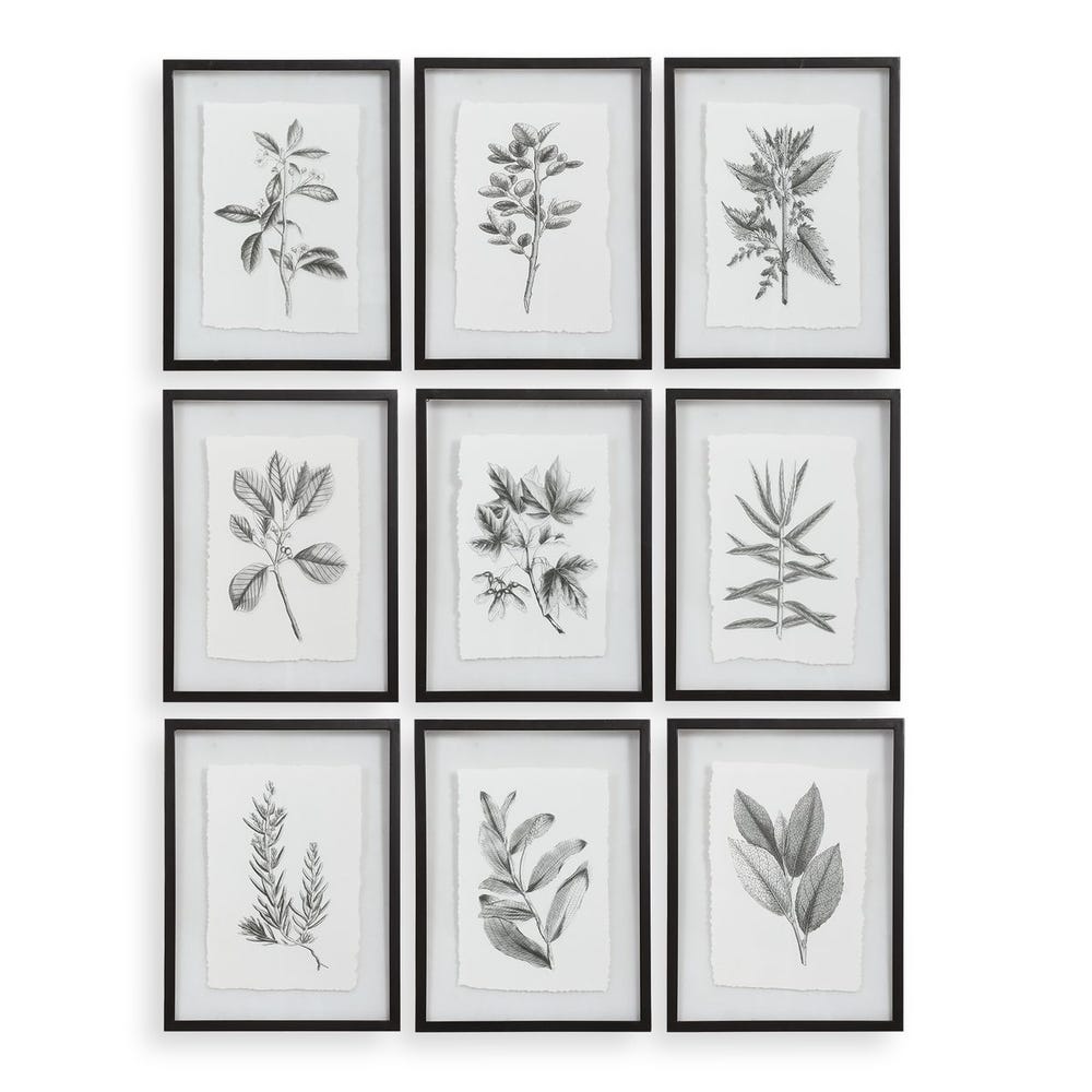 Farmhouse Florals Framed Prints, S/9 3 Cartons