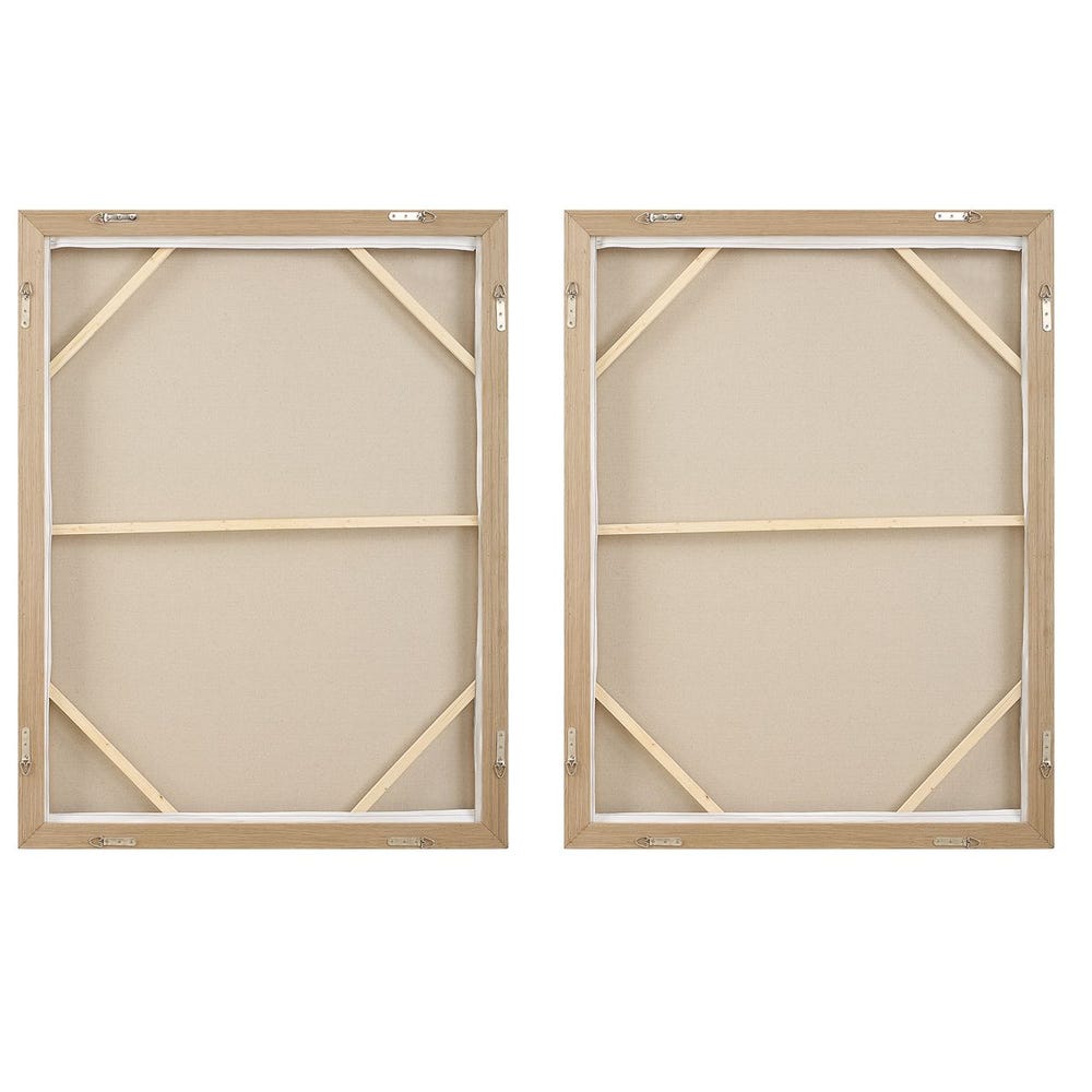 Molten Patina Framed Canvases, S/2