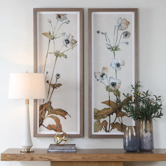 Garden Study Framed Prints, S/2