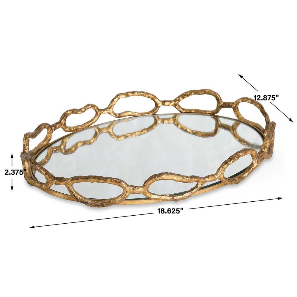 Cable Chain Tray, Gold