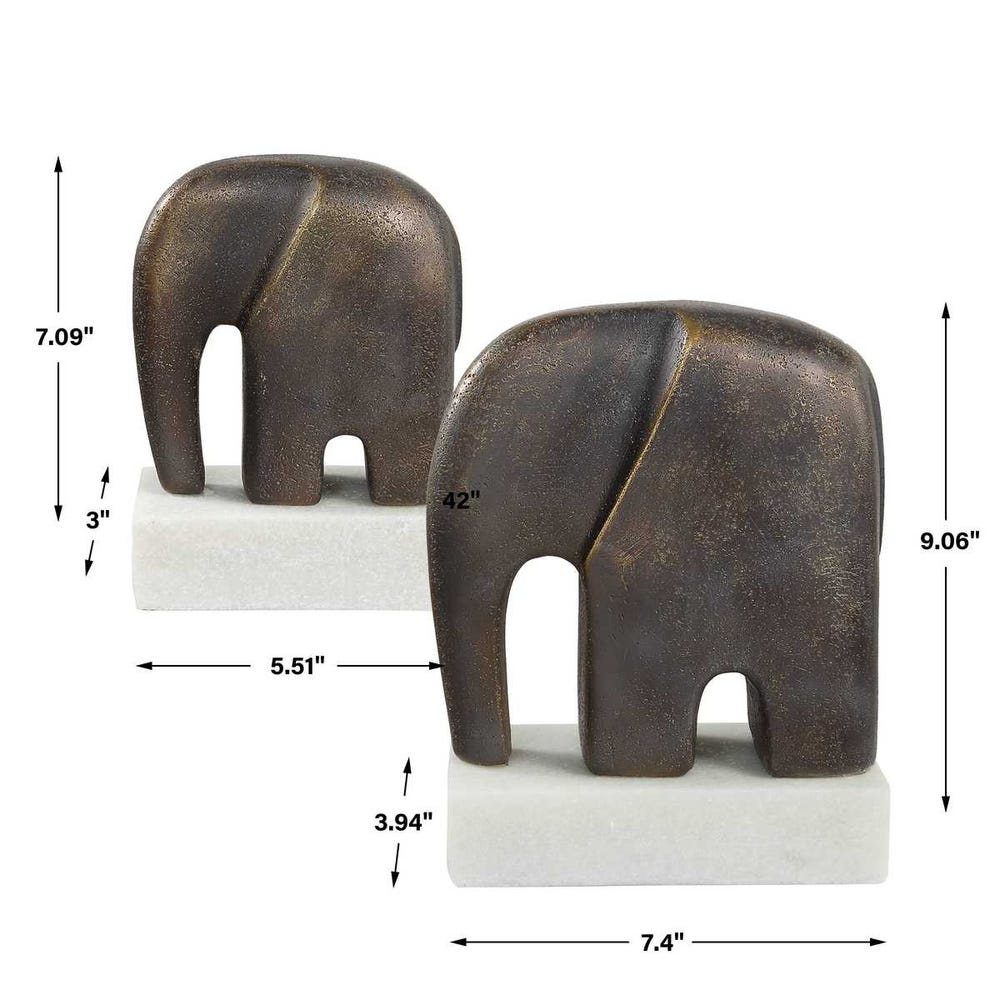 Timeless Tusk Sculptures, S/2