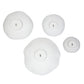 Lucky Coins Indoor-Outdoor Metal Wall Decor, White, S/4