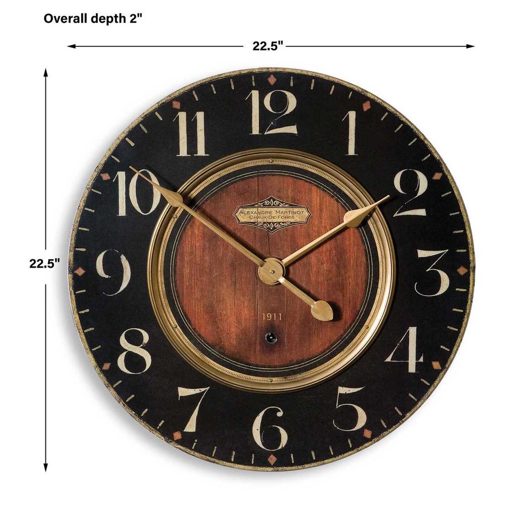 Alexandre Martinot 23" Wall Clock