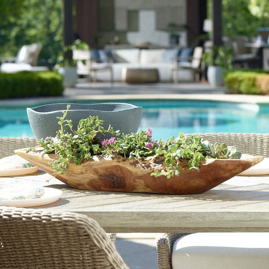 Teak Leaf Indoor-Outdoor Bowl