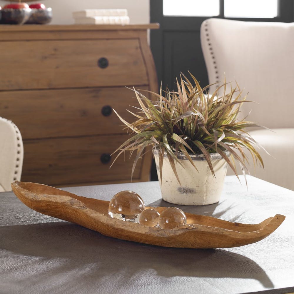 Teak Leaf Indoor-Outdoor Bowl