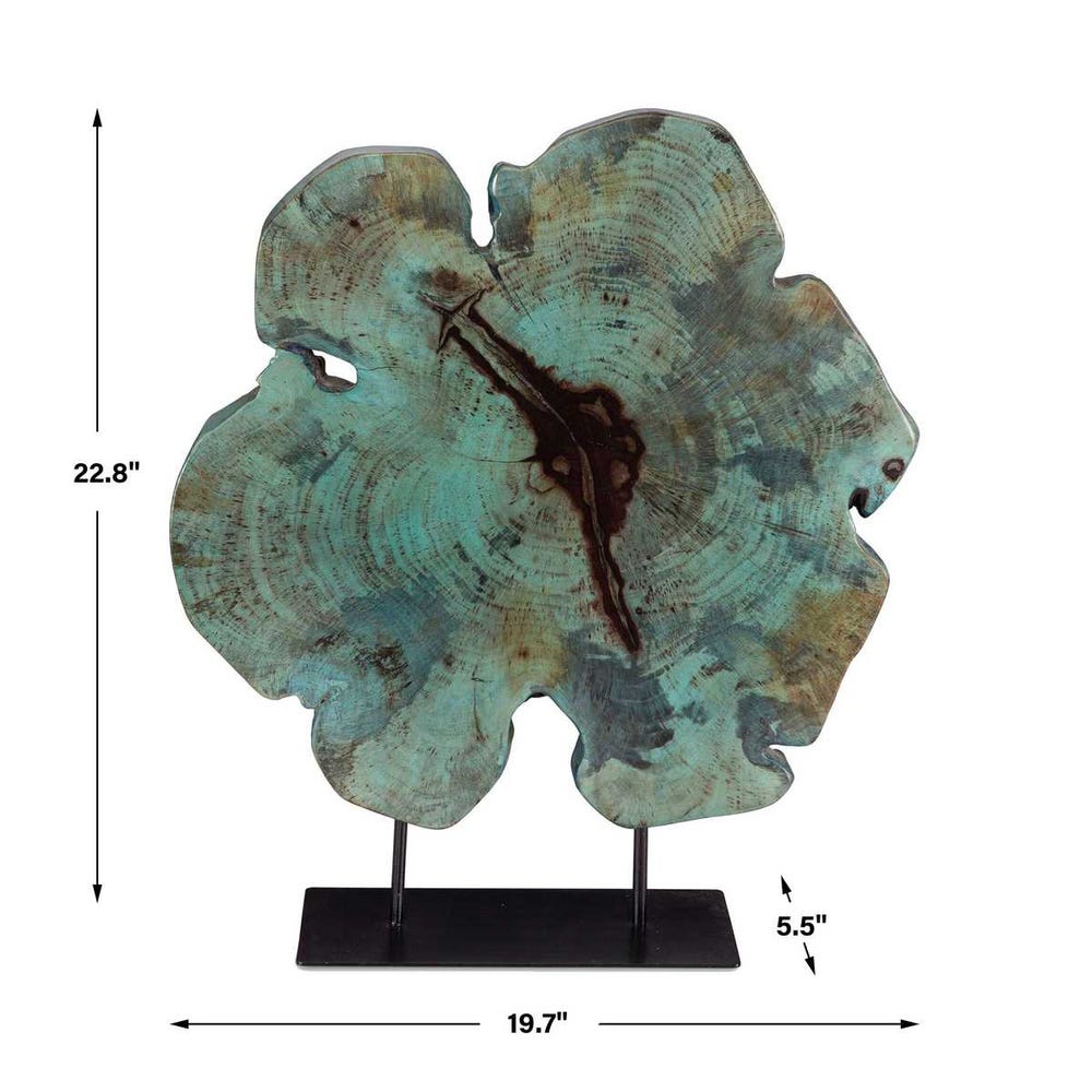 Bahati Wood Sculpture, Blue